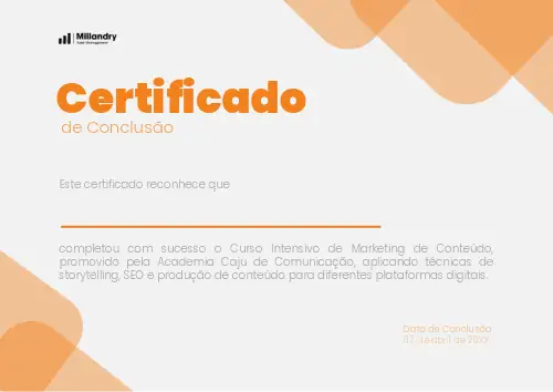 Certificado de Conclusão do Curso Empadas Lucrativas